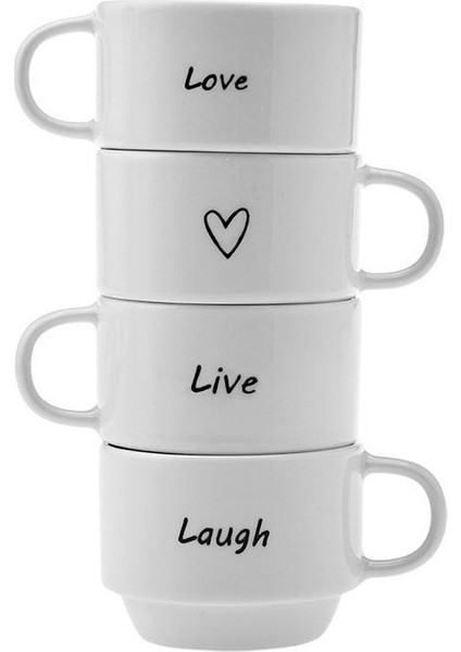 Beyaz 4 Kişilik 100 ml Kahve Fincanı Takımı, Şık ve Kullanışlı Set indirimleri