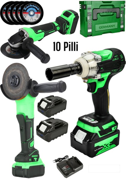 Iki Parça Çelik Şanzuman Sıkma ve Sökme Seti, 10 Pilli, Taşlama ve Bakır Sargı