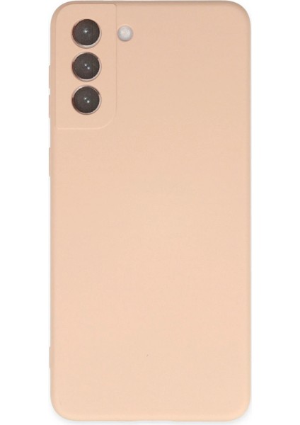 Samsung Galaxy S21 Fe Kılıf Nano Içi Kadife Silikon - Pudra Svlrs