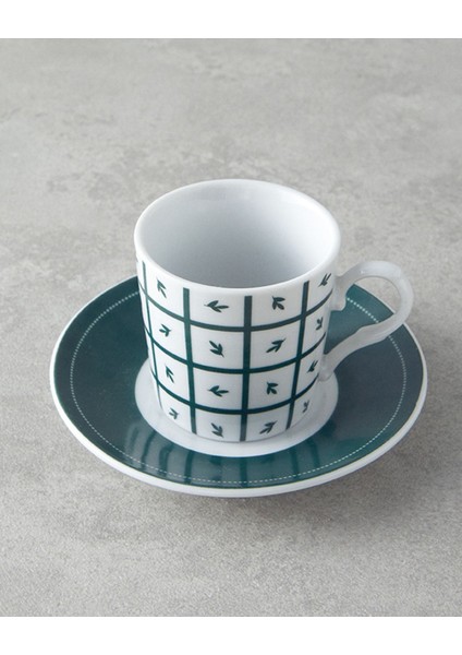 Yeşil ve Bordo 4'lü Kahve Fincan Takımı, Şık ve Kullanışlı Tasarım modelleri