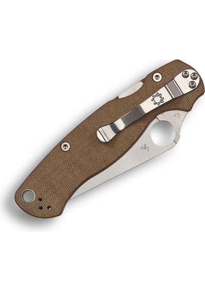 Military 2 Brown Canvas Micarta Cpm Cruewear Blade Plainedge Çakı modelleri