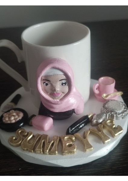 Isme Özel Tasarım Turbanlı Kahve Fincanı, Şık ve Zarif Hediye Seçeneği fırsatları
