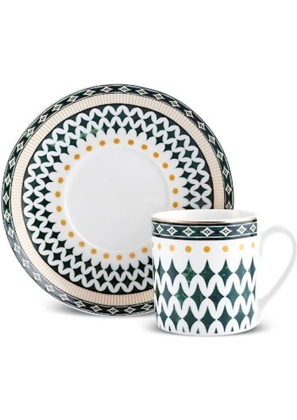 Şık Gri Kahve Fincanı ve Tabağı, 105 Ml, Modern Tasarım, Şık ve Kullanışlı Set