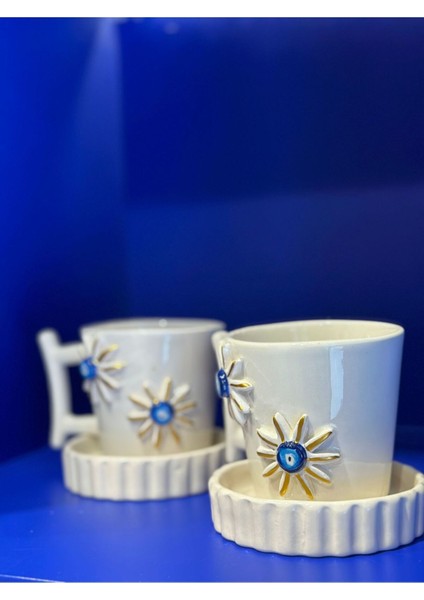 Renkli Papatya Nazar Fincanı, Şıklık ve Enerji Dolu Tasarım fiyatları