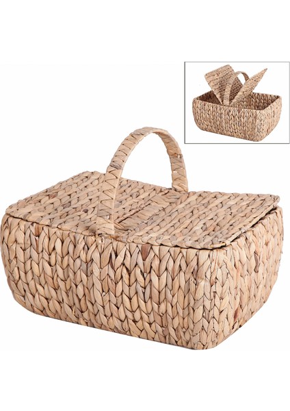 Casa Linda Iki Gözlü Hasır Piknik Sepeti