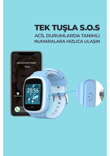 Mavi 4g Çocuk Akıllı Saat, Görüntülü Görüşme ve Güvenli Bağlantı indirimleri