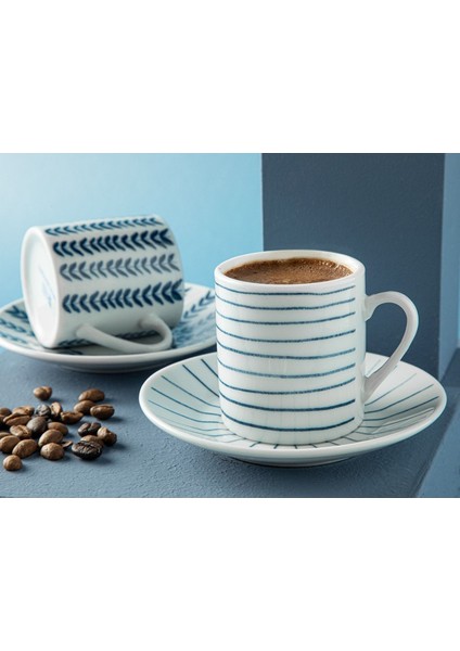 2'li Porselen Kahve Fincanı Takımı, 80 Ml, Şık Lacivert Renk Seçeneği fiyatları