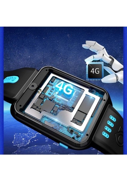 4g Görüntülü Çocuk Saati, Çift Kamera, Gps, Wi-Fi, Android, Mavi-Siyah fiyatları