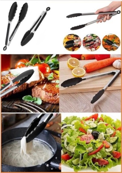 Silikon Uçlu Paslanmaz Çelik Ayarlanabilir Akıllı Maşa Mangal ,hava Fritözü,pişirme Kızartma Için fiyatları