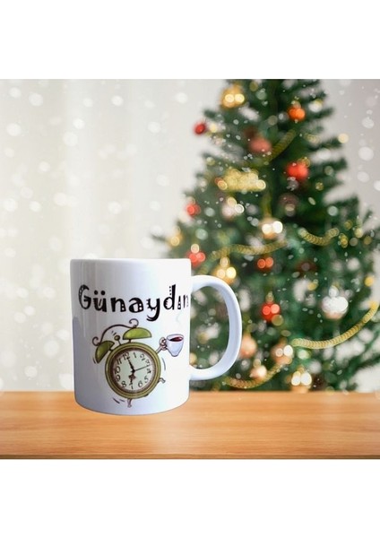 Sabah Kahvesi - Rengarenk Kupa Bardak Modelleri - Good Morning- Günaydın Temalı Porselen Kupa fiyatları