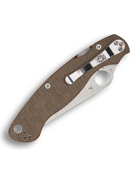 Military 2 Brown Canvas Micarta Cpm Cruwear Plainedge Çakı modelleri