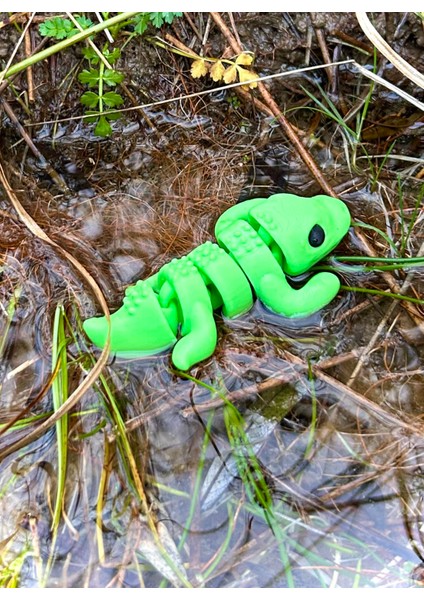 Timsah Oyuncak - Bataklıkların Güçlü Lideri! 🐊🌿✨3d Hareketli Organik Model- Orta Boy
