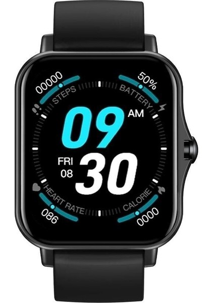 Şık Siyah Akıllı Saat, Çok Fonksiyonlu ve Kullanışlı Tasarım