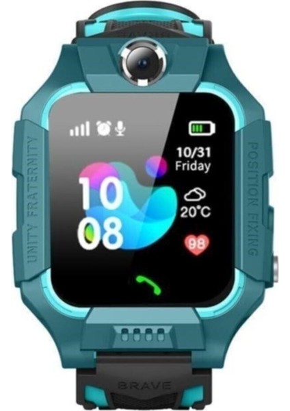 Koyu Yeşil Akıllı Çocuk Saati Sim Kartlı Konum Takipli, Güvenli ve Kullanışlı fiyatları