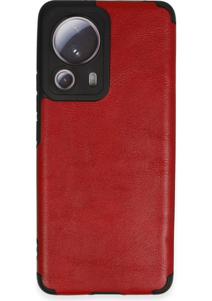Xiaomi Mi 13 Lite Kılıf Loop Deri Silikon - Kırmızı Svlrs