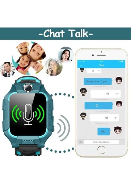 Çocuklar Için Gelişmiş Gps Takipli Akıllı Saat, Uzaktan Dinleme ve Acil Arama Özellikleri