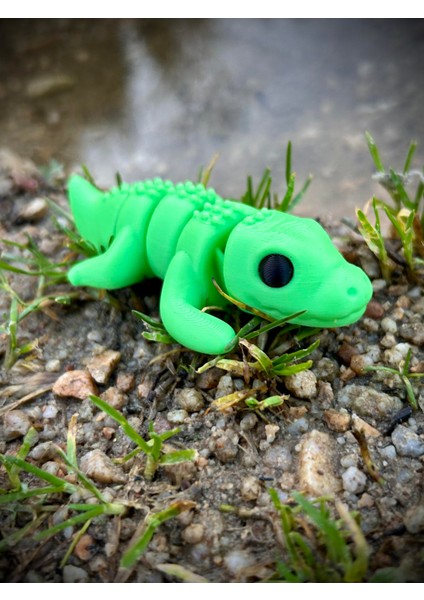 Timsah Oyuncak - Bataklıkların Güçlü Lideri! 🐊🌿✨3d Hareketli Organik Model- Orta Boy