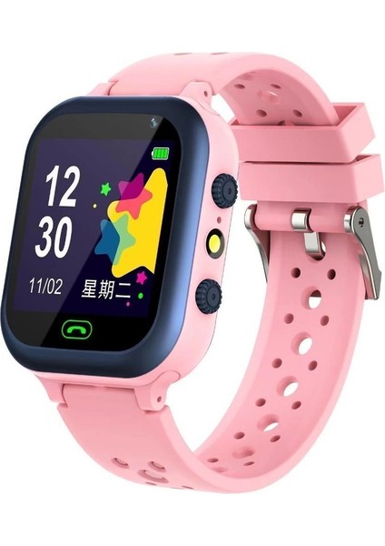 Pembe Akıllı Çocuk Saati, Konum Takip, Sim Kartlı, 2024 Yıl Model