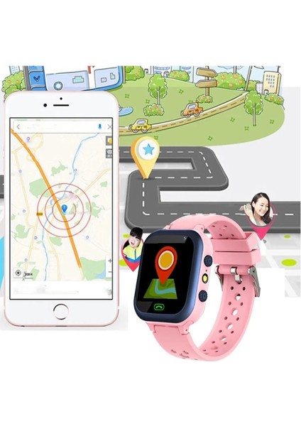 Pembe Akıllı Çocuk Saati, Konum Takip, Sim Kartlı, 2024 Yıl Model fırsatları