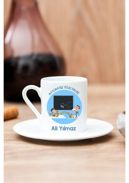 Kişiye Özel Matematik Öğretmeni Temalı Kahve Fincanı, Özel Tasarım ve Renk Seçeneği