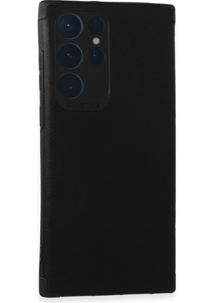 Samsung Galaxy S22 Ultra Kılıf Loop Deri Silikon - Siyah Svlrs
