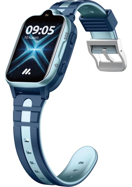 Mavi Renkli Akıllı Çocuk Saati, Güvenli ve Eğlenceli Saat Seçeneği