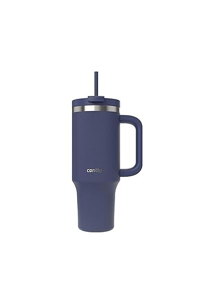 Üniseks Yetişkin Streeterville Tumbler Pipetli Yalıtımlı Su Şişesi, 1.2l, Mavi