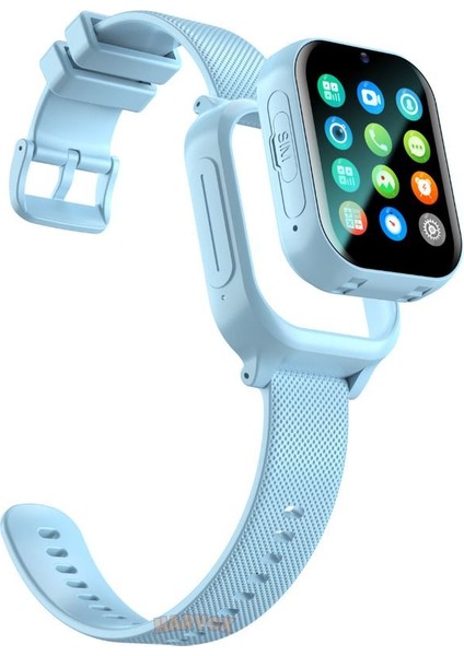 Mavi Renkli 4g Çocuk Akıllı Saat, Güvenli ve Eğlenceli Kullanım