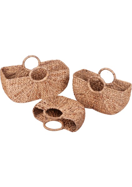 Casa Linda 3 Parça Hasır Çanta Sepet
