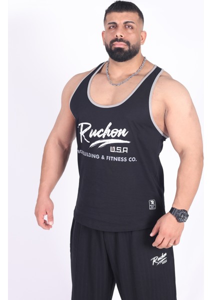Tank Top Athlet - Bb&fc Erkek Rahat Fit Sporcu Atlet - Fitness & Antrenman Giyim - %100 Pamuklu Kumaş fırsatları