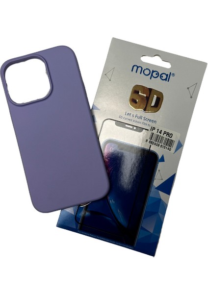 iPhone 14 Pro Lila Silikon Kılıf Kırılmaz Cam Hediye modelleri