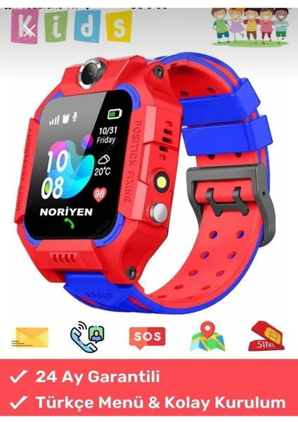 R45 Çocuk Akıllı Saati Konum Takipli Sim Kartlı Kırmızı fiyatları