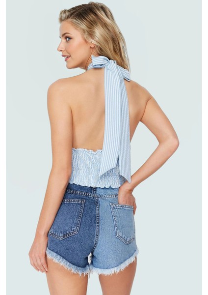 Rahat Kesim Çizgili Kolsuz Bluz Yazlık Dokuma Kumaş Seçkin Malzeme Mükemmel Uyum modelleri