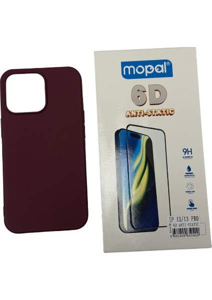 iPhone 13 Pro Bordo Silikon Kılıf Kırılmaz Cam Hediye modelleri