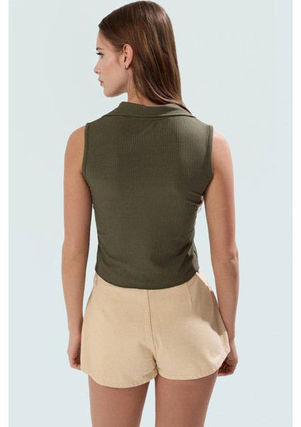 Yazlık Crop Bluz Polyester Elastan Örme Kumaş Rahat Kalıp Mükemmel Uyum ve Şık Konforlu Kesim modelleri