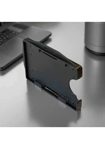 2 Adet Siyah Yatay ve Dikey Çift Hazneli Kart Koruyucu Kimlik Kartı Kabı fırsatları