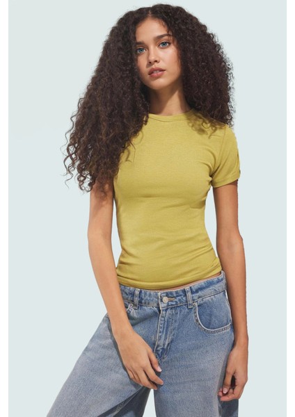 Rahat Günlük Stil Fitted Bluz Vücut Oturan Pamuklu Viskoz Ribana Modern Premium Kalite fiyatları
