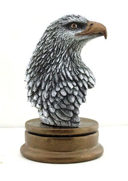 Kartal Başı Büst Figür – 17 × 9 cm