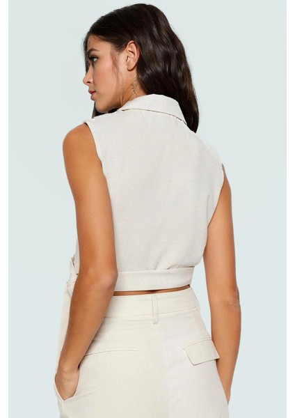 Bağlamalı Crop Bluz Dokuma Kumaştan Şık ve Rahat Bir Seçim Özel Tasarım Modern Stil modelleri