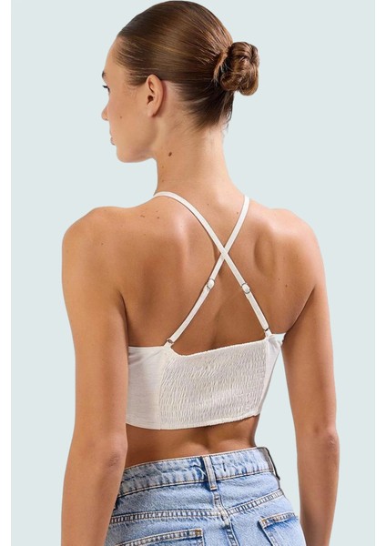 Hakim Yaka Kolsuz Bluz Yazlık Keten Karışımlı Aksesuarlı Rahat Kalıp Profesyonel Görünüm fiyatları