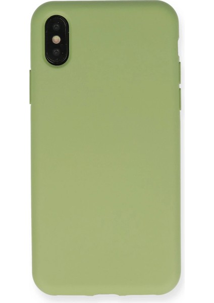 Iphone Xs Max Kılıf Nano Içi Kadife Silikon - Yeşil Svlrs