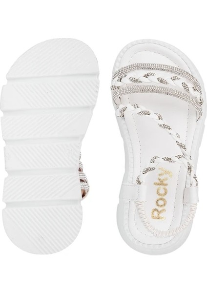 Yarika Kız Çocuk Ortopedik Hafif Taban Rahat Örgü ve Taş Desenli Kolay Giyilebilir Sandalet modelleri