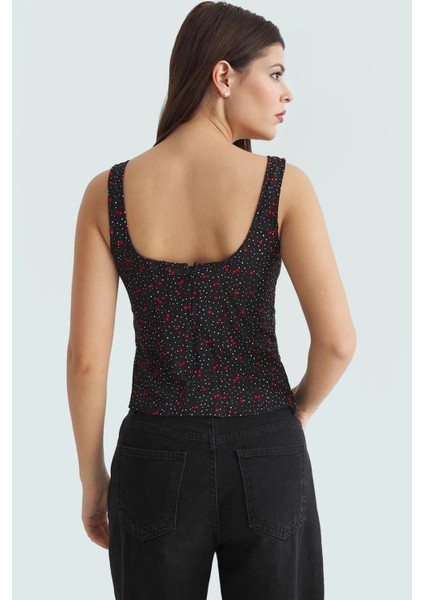 Limon Desenli Kolsuz Crop Bluz Rahatlık ve Şıklık Bir Arada Dayanıklı Malzeme Premium Kalite modelleri