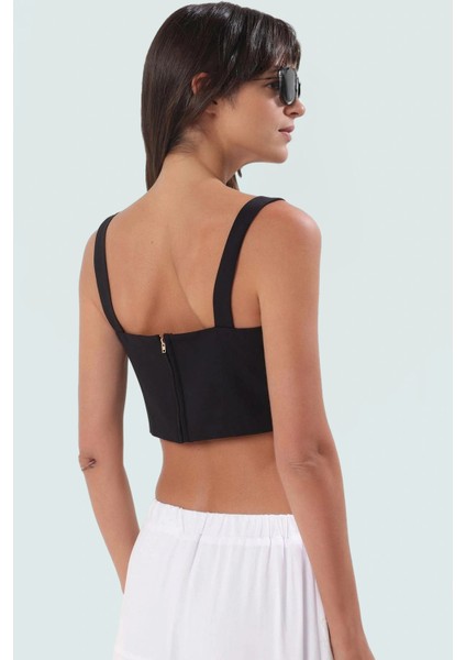 Basic Crop Bluz 87% Polyester 13% Elastan Yazlık Rahat Kaliteli Işçilik Seçkin Malzeme modelleri