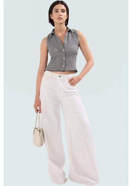 Ekose Gömlek Yaka Örme Bluz Rahat Günlük Tasarım Modern Stil Seçkin Malzeme Trend fiyatları