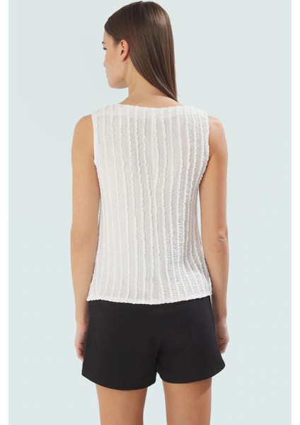 Polyester Elastan Gofre Örme Bluz Renk Kayık Yaka Günlük Casual Trend Tasarım Özel modelleri