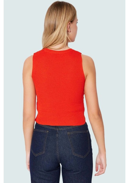 Triko Bluz Bisiklet Yaka Kolsuz Rahat Günlük Yazlık Modern Stil Seçkin Malzeme fırsatları