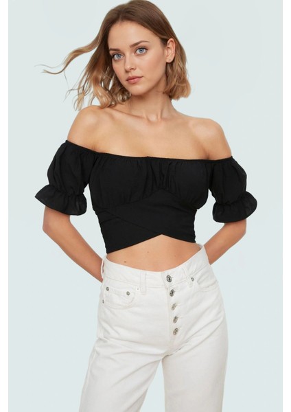 Şık Poplin Bluz Omzu Yazlık Casual Tasarım Kaliteli Işçilik Özel Premium Kalite