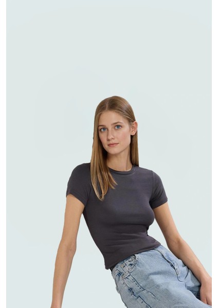 Rahat Günlük Stil Fitted Bluz Vücut Oturan Pamuklu Viskoz Ribana Modern Premium Kalite fiyatları