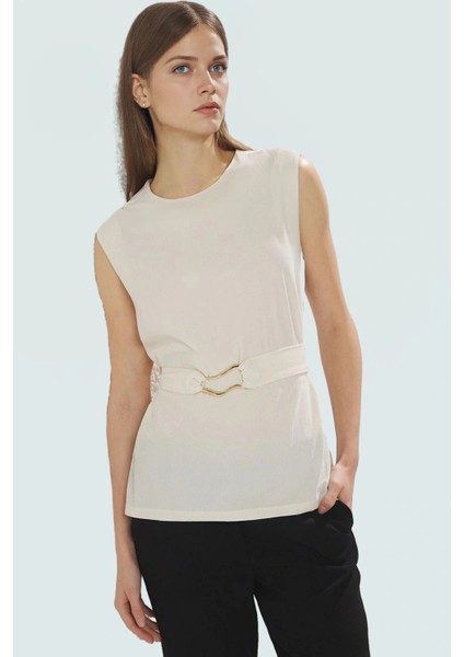 Uzun Örme Bluz Paper Touch Dokusu ve Kemer Detayı ile Mükemmel Bir Kombin Trend Tasarım